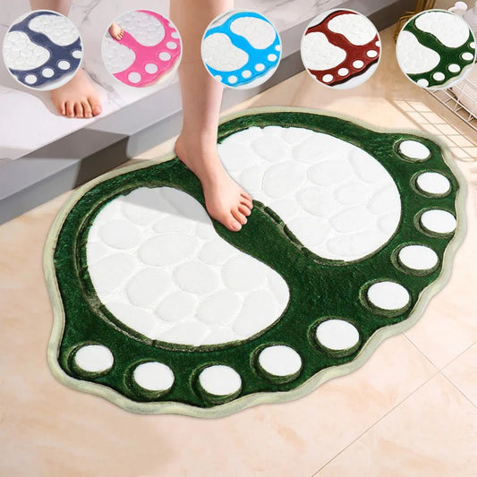 Foot-Shaped Bathroom Rug